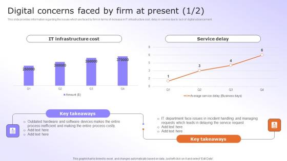 Digital Advancement Checklist Digital Concerns Faced By Firm At Present Summary Pdf