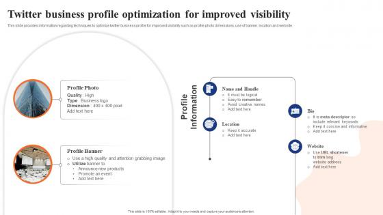 Digital Advertising Using Twitter Twitter Business Profile Optimization Improved Template Pdf Digital Advertising Using Twitter Twitter Business Profile Optimization Improved Template Pdf