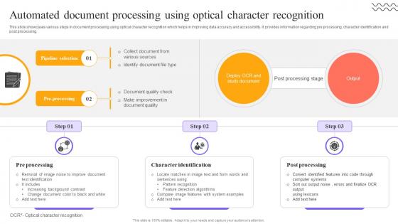 Digital Approach To Client Automated Document Processing Using Optical Character Digital Approach To Client Automated Document Processing Using Optical Character
