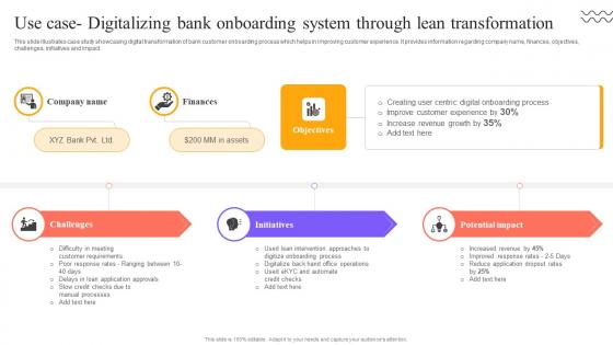 Digital Approach To Client Use Case Digitalizing Bank Onboarding System Through Lean