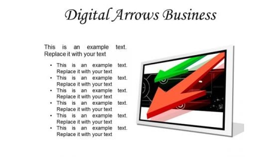 Digital Arrows Business PowerPoint Presentation Slides F