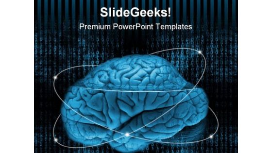 Digital Brain Science PowerPoint Templates And PowerPoint Backgrounds 0611