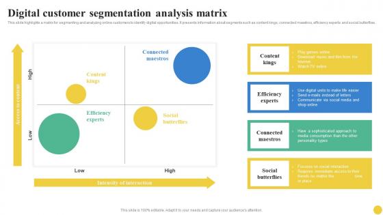 Digital Customer Segmentation Analysis Matrix User Segmentation Demonstration Pdf