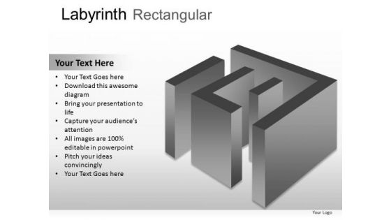 Digital Direction Labyrinth Rectangular PowerPoint Slides And Ppt Diagram Templates