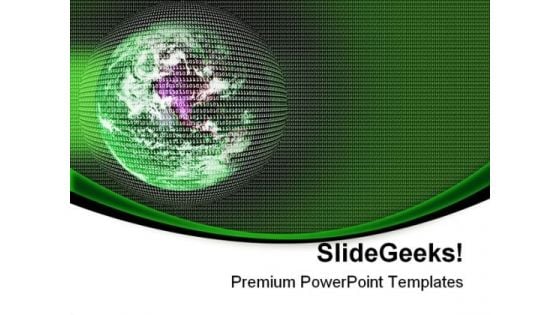 Digital Earth Abstract PowerPoint Themes And PowerPoint Slides 0611