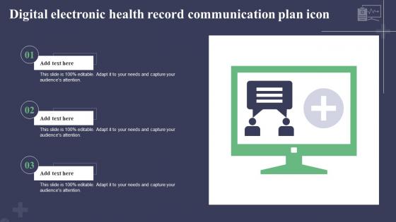 Digital Electronic Health Record Communication Plan Icon Graphics Pdf