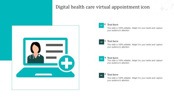 Digital Health Care Virtual Appointment Icon Slides Pdf