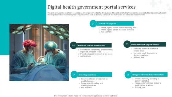 Digital Health Government Portal Services Brochure Pdf