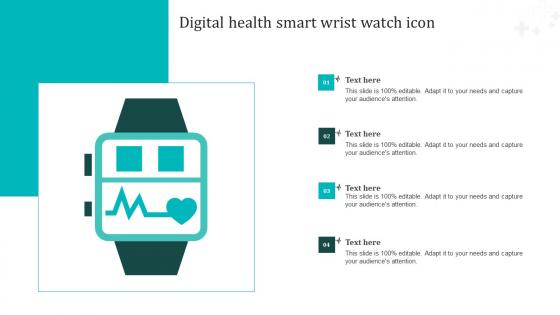 Digital Health Smart Wrist Watch Icon Download Pdf