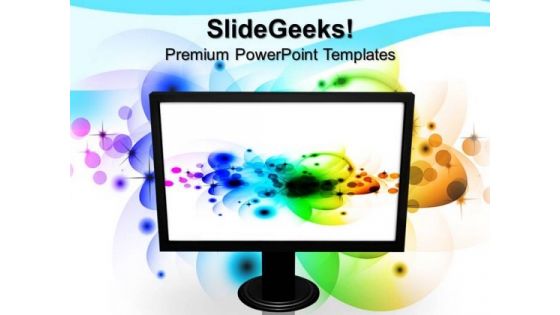 Digital Lcd Monitor Abstract PowerPoint Templates And PowerPoint Themes 0712