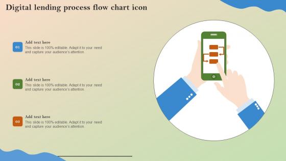Digital Lending Process Flow Chart Icon Demonstration Pdf