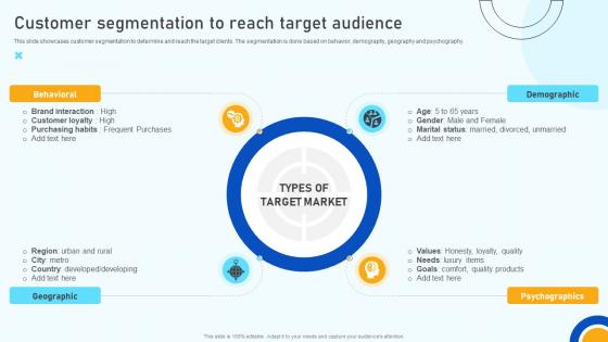 Digital Marketing Strategies Customer Segmentation To Reach Target Audience SA SS V