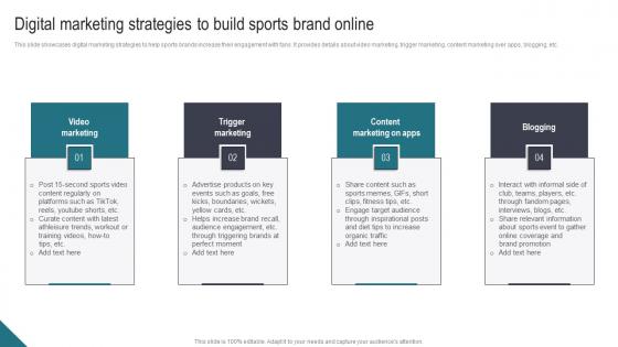 Digital Marketing Strategies To Build Sports Athletic Activities Advertising Program Diagrams Pdf