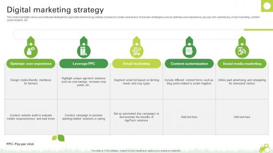 Digital Marketing Strategy Agro Innovation Startup Go To Market Strategy GTM SS V