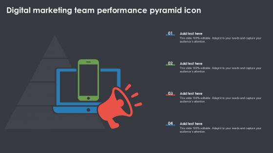 Digital Marketing Team Performance Pyramid Icon Ppt Example SS