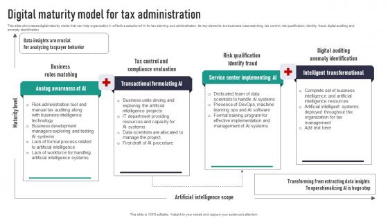 Digital Maturity Model For Tax Administration Summary Pdf