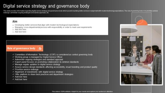 Digital Service Strategy Governance Technological Innovation Playbook Clipart Pdf