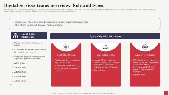 Digital Services Teams Overview Role And Types Public Sector Digital Solutions Slides Pdf