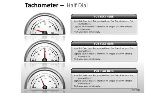 Digital Tachometer Half Dial PowerPoint Slides And Ppt Diagram Templates