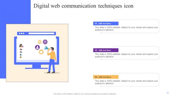 Digital Web Communication Techniques Icon Template Pdf