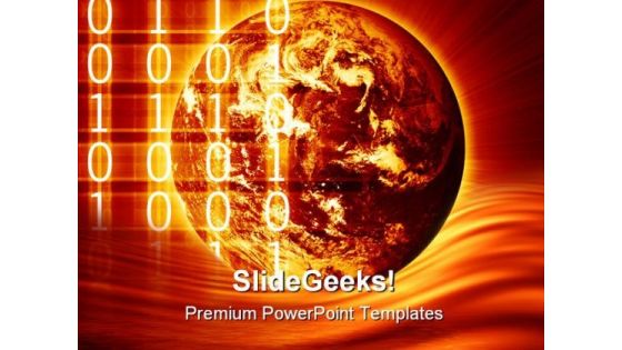 Digital World Globe PowerPoint Templates And PowerPoint Backgrounds 0411