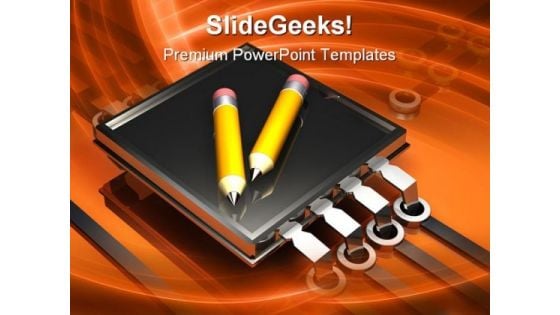 Digital Writing Technology PowerPoint Templates And PowerPoint Backgrounds 0311