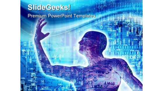 Digitalized People Technology PowerPoint Backgrounds And Templates 1210