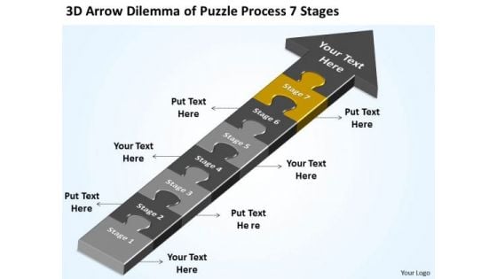 Dilemma Of Puzzle Process 7 Stages Ppt Restaurant Business Plans Examples PowerPoint Slides