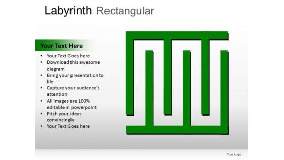 Dimensional Labyrinth Rectangular PowerPoint Slides And Ppt Diagram Templates