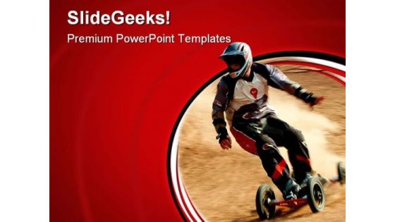 Dirt Burner Sports PowerPoint Templates And PowerPoint Backgrounds 0611