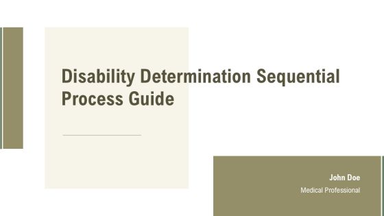 Disability Determination Sequential Process Guide PPT Mockup AT