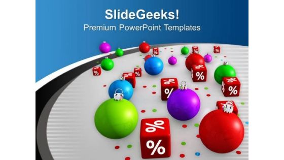 Discount On Christmas Items Balls PowerPoint Templates Ppt Backgrounds For Slides 1212 Discount On Christmas Items Balls PowerPoint Templates Ppt Backgrounds For Slides 1212