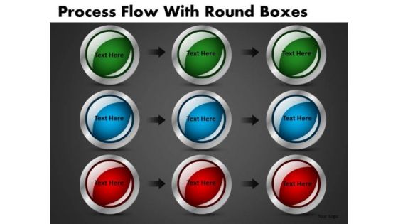 Discs Process Stages PowerPoint Slides