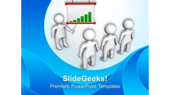 Discuss Business Results With Teammates PowerPoint Templates Ppt Backgrounds For Slides 0613