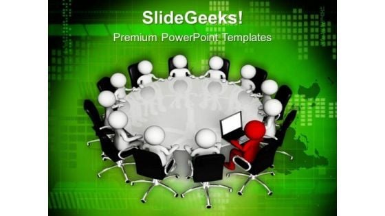 Discuss Financial Matter With Team PowerPoint Templates Ppt Backgrounds For Slides 0613