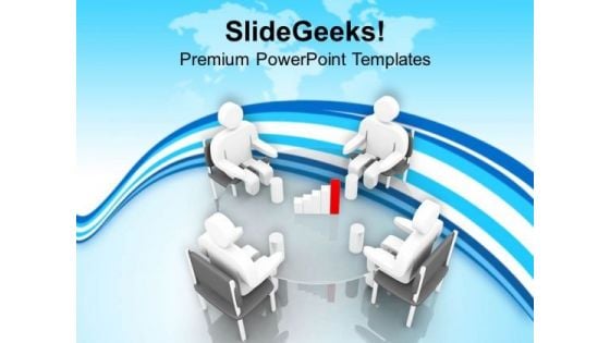 Discuss The Business Results With Clients PowerPoint Templates Ppt Backgrounds For Slides 0513