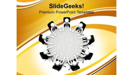 Discussing At Conference Table Business PowerPoint Templates Ppt Backgrounds For Slides 0113 Discussing At Conference Table Business PowerPoint Templates Ppt Backgrounds For Slides 0113
