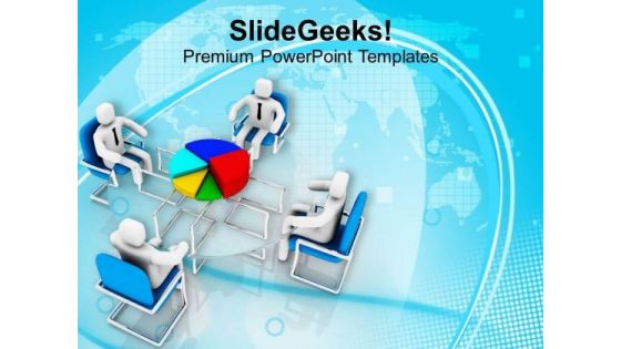 Discussion Of Pie Chart For Business Result PowerPoint Templates Ppt Backgrounds For Slides 0613