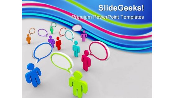 Disorganized Communication PowerPoint Backgrounds And Templates 1210