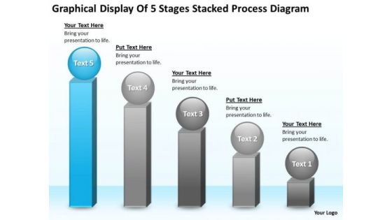 Display Of 5 Stages Stacked Process Diagram Ppt Business Continuity Plan PowerPoint Slides