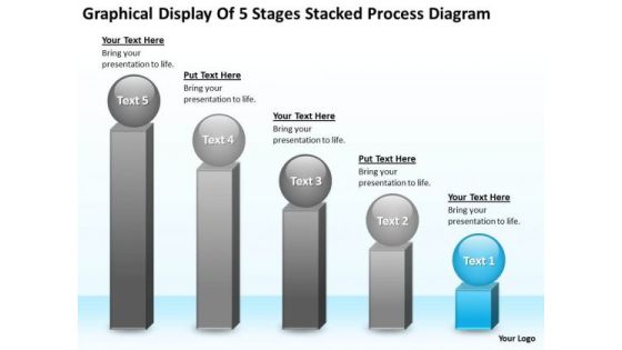 Display Of 5 Stages Stacked Process Diagram Sample Sales Business Plan PowerPoint Slides