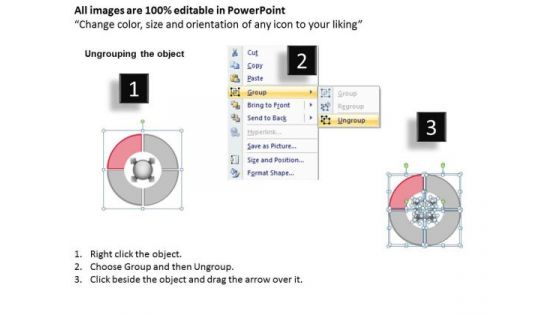 Distinct View Of An Issue Circularly Described Flow Process PowerPoint Templates