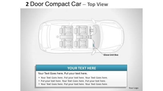 Distortion 2 Door Gray Car Top PowerPoint Slides And Ppt Diagram Templates