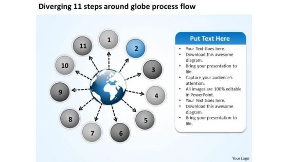 Diverging 11 Steps Around Globe Process Flow Circular Layout Chart PowerPoint Templates Diverging 11 Steps Around Globe Process Flow Circular Layout Chart PowerPoint Templates