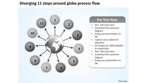 Diverging 11 Steps Around Globe Process Flow Ppt Circular Arrow Network PowerPoint Slides Diverging 11 Steps Around Globe Process Flow Ppt Circular Arrow Network PowerPoint Slides