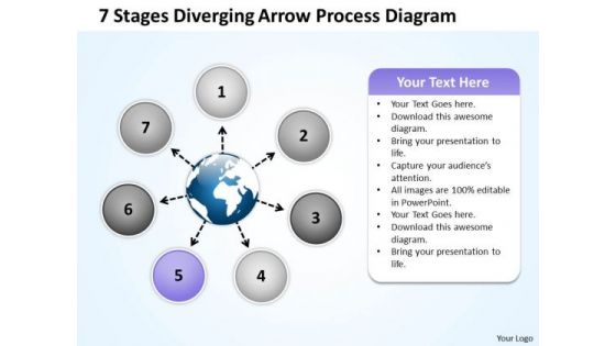 Diverging Arrow Process Diagram Ppt Relative Circular Flow PowerPoint Template