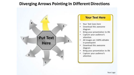 Diverging Arrows Pointing Different Directions Ppt Charts And Diagrams PowerPoint Templates