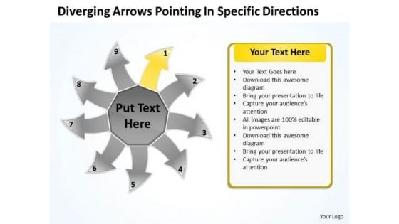 Diverging Arrows Pointing Specific Directions Ppt Chart Software PowerPoint Templates