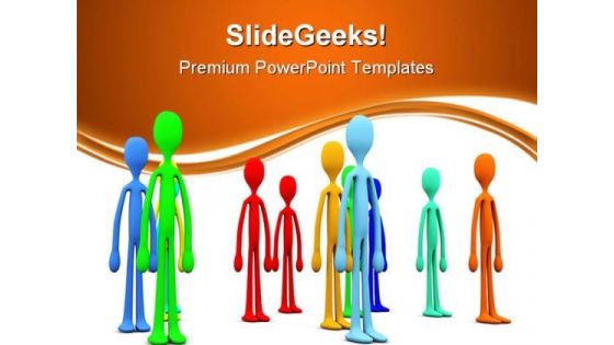 Diversity Crowd Communication PowerPoint Themes And PowerPoint Slides 0611