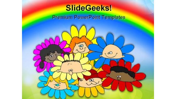 Diversity Of Flowers Children PowerPoint Templates And PowerPoint Backgrounds 0311